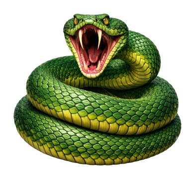 PNG Vibrant coiled snake illustration
