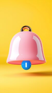 Notification bell icon. Digital alert reminder symbol.
