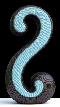 Number two sign. Blue digit symbol.