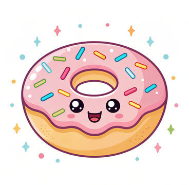 vector illustration of a donut