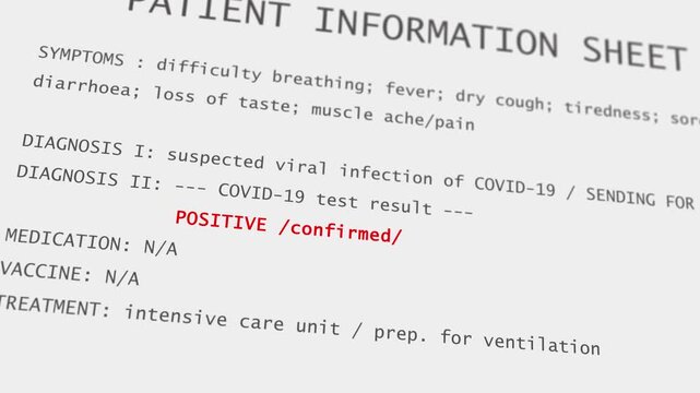 4K Covid 19 Hospital Patient Information Sheet