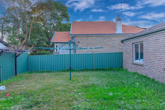 Suburban residential Brick house Terracotta Roof at Sunset in Sydney NSW Australia