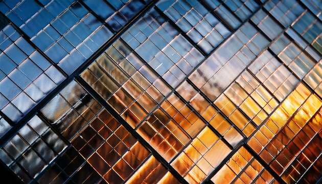 close detail shot of glass pane reflection