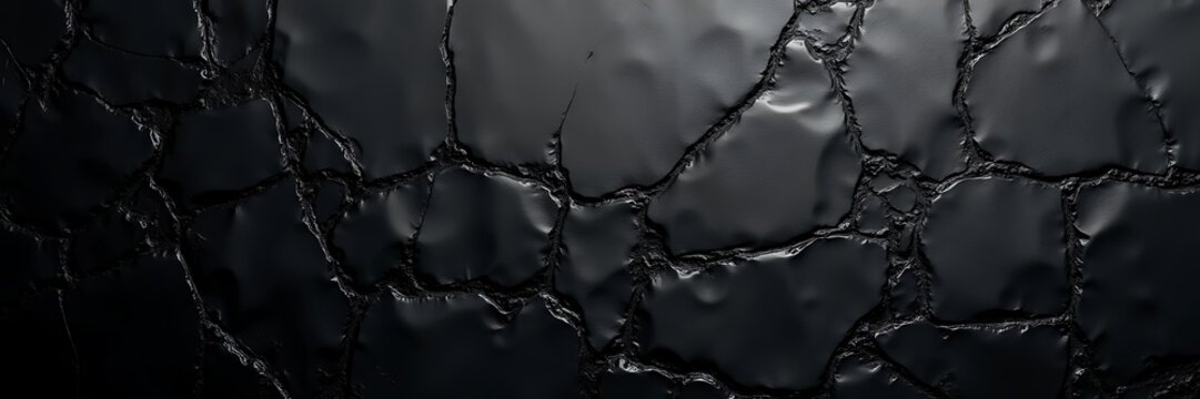 Closeup of cracked leather texture surface.