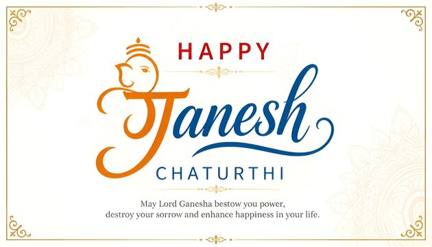 Lord Ganesha , Ganesh festival illustration of Lord Ganpati background for Ganesh Chaturthi festival of India