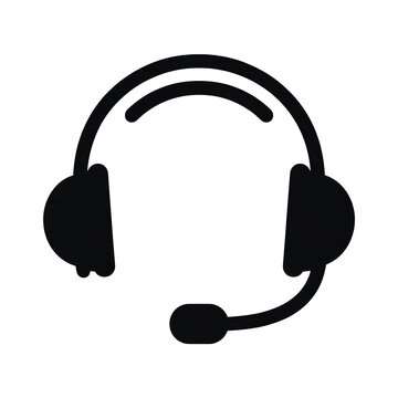 Customer service headset isolated on white. Professional call center communication device for support and sales.