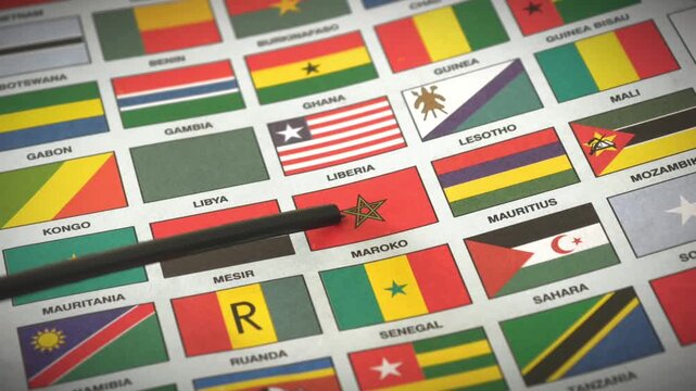 Flag of Morocco. Flags of countries around the world