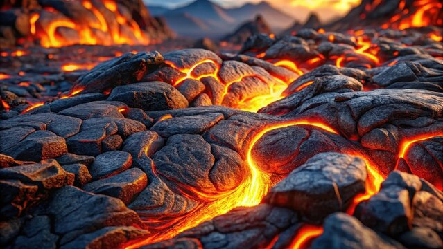 Volcanic rock relief structure lava background texture
