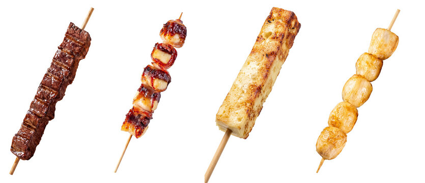 espetinho de carne churrasco, queijo qualho, espetinho de romeu e julieta, queijo provolone, file transparency .png
