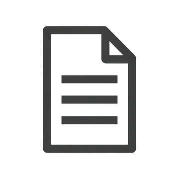 Blank document icon ready for editing. Minimalist file outline for digital templates and forms.