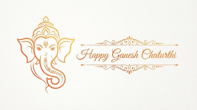 indian festival ganesh chaturthi wishes card banner