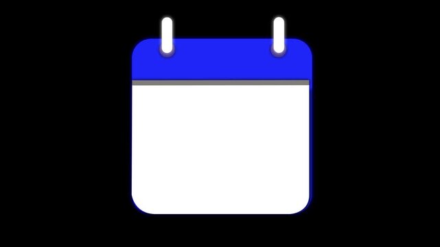 Animated calendar page turning to september month 30 days, date reminder concept for business planning and scheduling