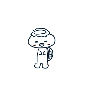 A cute standing kappa