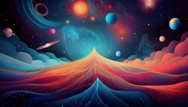 abstract bee design cosmic
