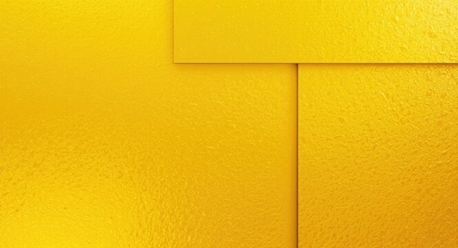 Textured Yellow Panels with Glossy Finish and Light Reflection
