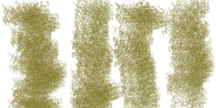 Abstract textured background with vertical brush strokes in olive green and white