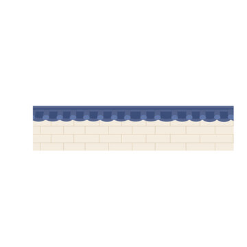 Traditional Korean Wall Border Pattern, Minimal Vector Decorative Background