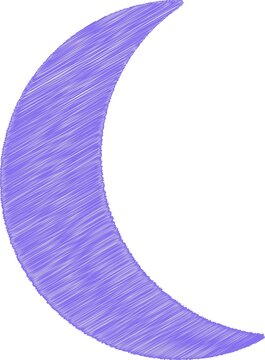 Half moon purple shape line chalk textured pattern for background minimalism