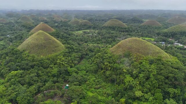 Aerial View of the Chocolate Hills in Bohol
