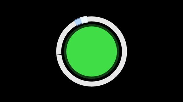 Circular Video Overlay Template with Time Ring, Inspired by Messaging Apps 4k Video