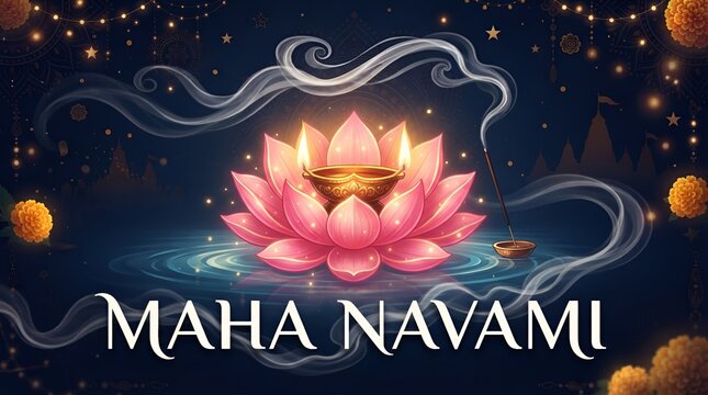 Decorative Maha Navami Template