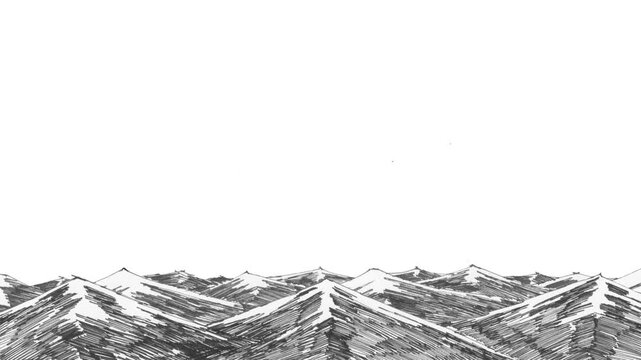 Seamless looping animation of traditional oriental ink wash painting sea waves, minimalist sumi-e style background