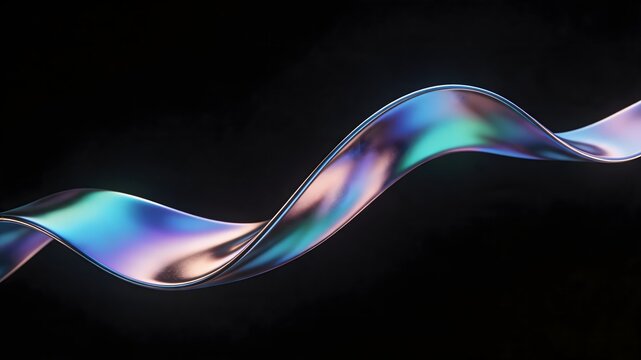 Fluid Electroplated Holographic Metallic Ribbon in Zero Gravity