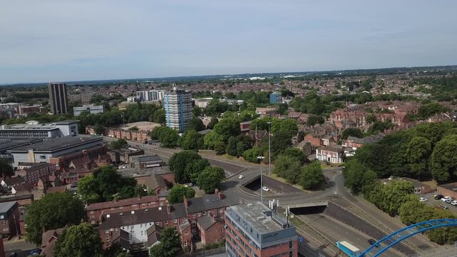 Coventry Downtown Skyline Drone Video