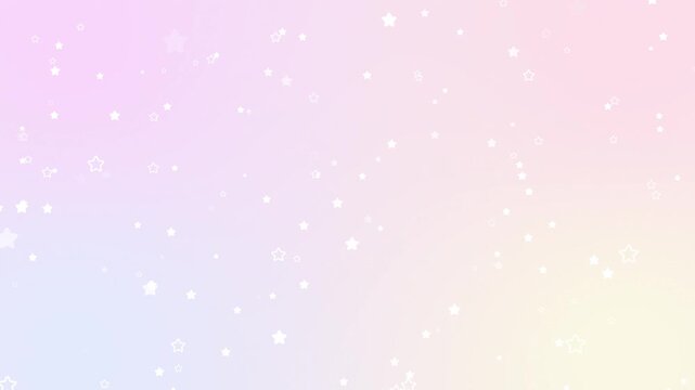 Cute Pastel Gradient Wallpaper With White Star Decoration Video Motion Background
