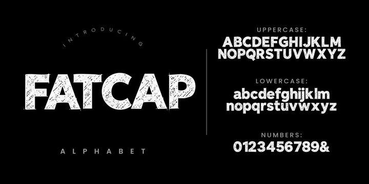 FATCAP graffiti street art alphabet font for urban culture hip hop music and modern poster design