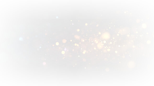 Golden Sparkling Dust Wave Overlay PNG