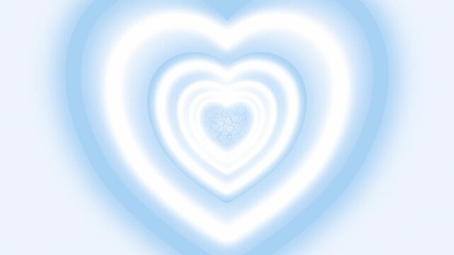Cute Pastel Blue Wallpaper With Blue Heart Tunnel Video Motion Background