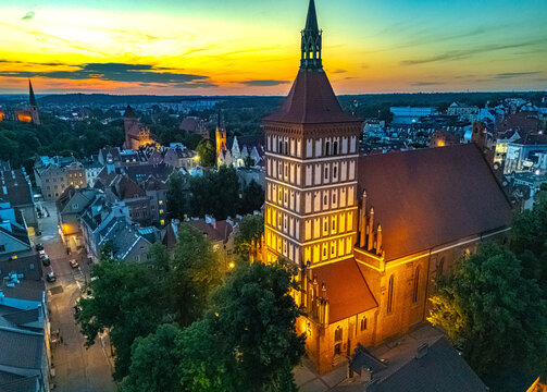 View of Olsztyn in Warmian Masurian Voivodeship, Poland