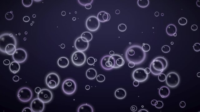 Underwater air bubbles rising through deep blue water abstract motion background seamless loop in vibrant indigo tones