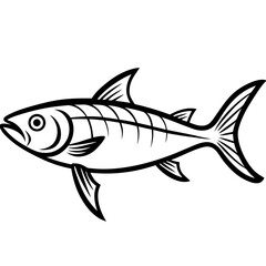Fototapeta premium Tarpon line art vector