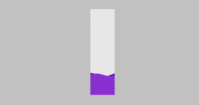 Bar graph chart waving element green shortest isolated. Business cartoon animation statistic economy metaphor business backrgound space with percentage visualisation presentation element.
