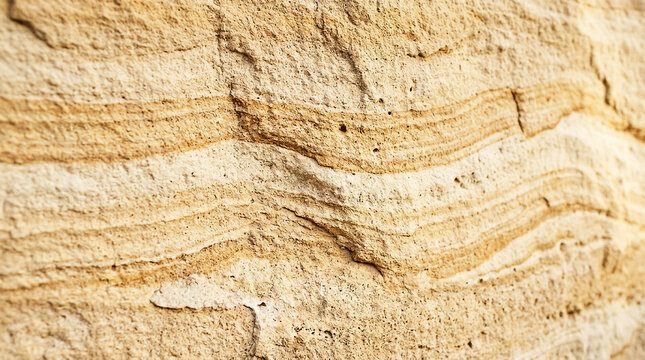 Natural Sandstone Texture with Wavy Sediment Layers
