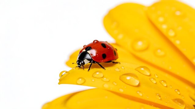 ladybug on yellow flower