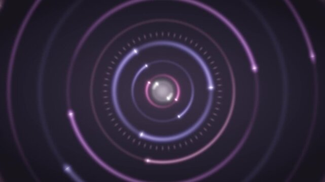 Glowing Concentric Loading Rings UI Radial Progress Spinner Seamless Loop in rich magenta tones