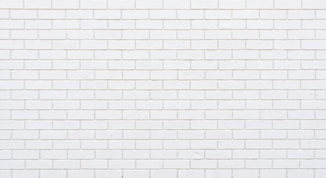 Clean white painted brick wall texture background