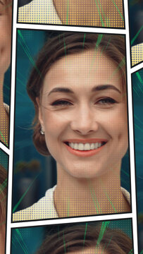 Premium Overlays Comic 7 VERTICAL &ndash; Comic Book Effects, Pop Art Overlays and Graphic Novel Style Motion Graphics for Video Editing and Social Media Content