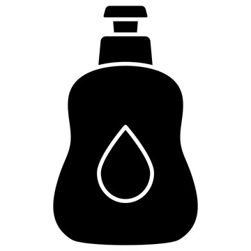 Soap Bottle with Dispenser Pump Icon Vector