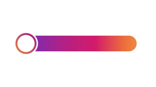 Vibrant purple pink gradient lower third title bar animation on white background. Modern social media UI banner overlay motion graphic for vloggers.
