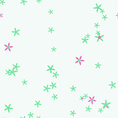 Vector illustration of ditsy floral fresh jade in flat design style on © Dima