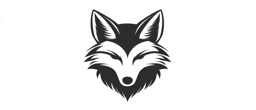 Stylized fox head vector illustration graphic design
