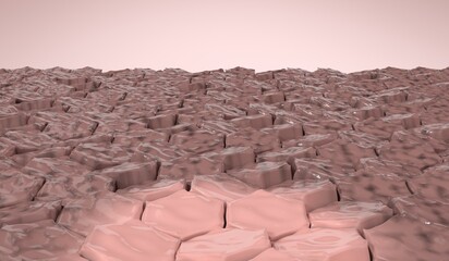 Obraz premium Healing Process Beginning on Dry Skin Surface - 3d illustration