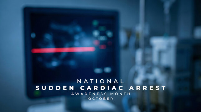 National Sudden Cardiac Arrest Awareness Month Concept Image, featuring CPR education, heart health, and emergency preparedness.