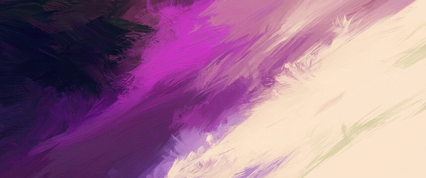 Abstract brush strokes of purple and cream colors creating a dynamic and textured background.