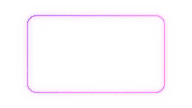 Futuristic tech game ui,gui,fui frames with glowing neon blue line on black background. User interfaces gaming overlays or sci fi visual. Neon Rectangle Border overlay png