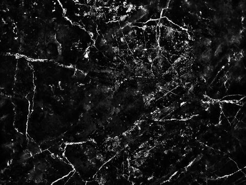 Black marble texture background with contrast white veins pattern and luxury natural stone detail